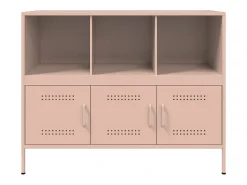 Aparador buffet cómoda armario mueble organizador cocina salón salón 100,5 x 39 x 79 cm acero rosa 02_0036198