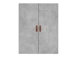 Aparador buffet cómoda armario mueble organizador cocina salón salón alto 69,5 x 34 x 180 cm madera contrachapada gris 02_0034535
