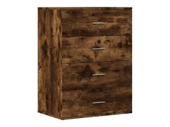 Aparador buffet cómoda armario mueble organizador cocina salón salón juego de 2 60 x 39 x 80 cm madera contrachapada marrón 02_0036747