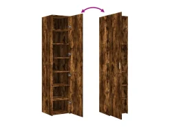 Aparador buffet cómoda armario mueble organizador cocina salón salón alto 40 x 42,5 x 185 cm madera contrachapada marrón 02_0033357