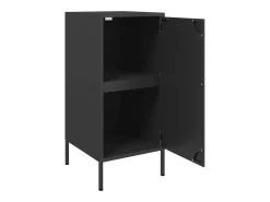 Aparador buffet cómoda armario unidad de almacenamiento organizador cocina salón salón juego de 2 36 x 39 x 79 cm acero negro 02_0036897