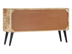 Aparador buffet cómoda armario mueble organizador cocina salón salón 118 x 30 x 62 cm madera maciza de mango marrón 02_0029530