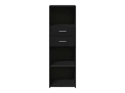 Aparador buffet cómoda armario mueble organizador cocina salón salón alto 40 x 42,5 x 124 cm madera contrachapada negro 02_0034924