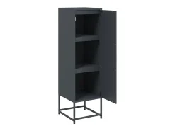Aparador buffet cómoda armario mueble organizador cocina salón salón alto 36 x 39 x 123 cm acero antracita 02_0032201