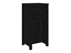 Aparador buffet cómoda armario unidad de almacenamiento organizador cocina salón salón juego de 2 40 x 35 x 80 cm madera maciza de pino negro 02_0036905