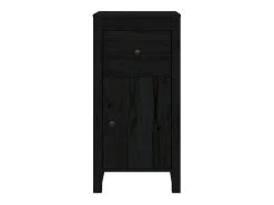 Aparador buffet cómoda armario unidad de almacenamiento organizador cocina salón salón juego de 2 40 x 35 x 80 cm madera maciza de pino negro 02_0036905