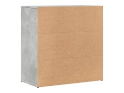 Aparador buffet cómoda armario unidad de almacenamiento organizador cocina salón salón 79 x 38 x 80 cm madera contrachapada gris 02_0032094