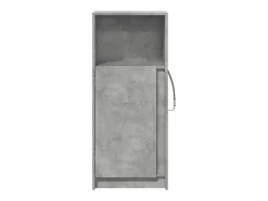 Aparador buffet cómoda armario mueble organizador cocina salón salón con LED 42,5 x 34 x 100 cm madera contrachapada gris 02_0029803