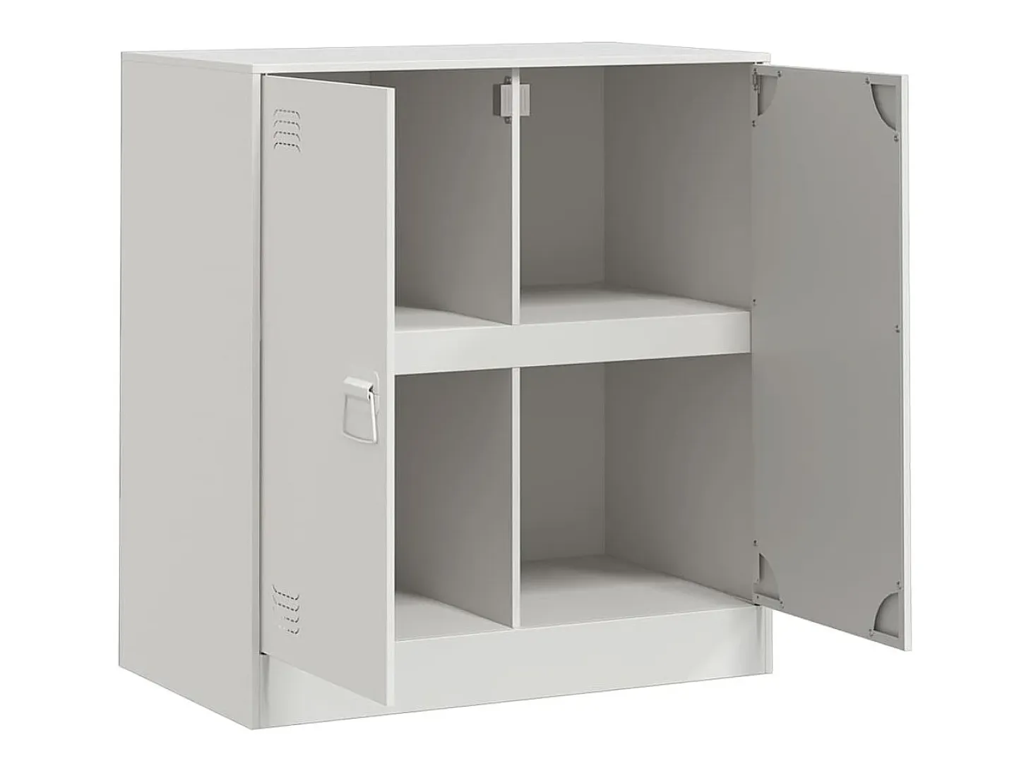 Aparador buffet cómoda armario mueble organizador cocina salón salón 67 x 39 x 73 cm acero blanco 02_0030386