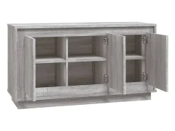 Aparador buffet cómoda armario unidad de almacenamiento organizador cocina salón salonsonoma 102 x 35 x 55 cm madera contrachapada gris 02_0036269