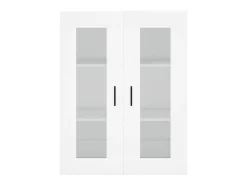 Aparador buffet cómoda armario mueble organizador cocina salón salón alto 69,5 x 34 x 180 cm madera contrachapada blanco 02_0032570