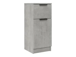 Aparador buffet cómoda armario mueble organizador cocina salón salón juego de 2 30 x 30 x 70 cm madera contrachapada gris 02_0036844