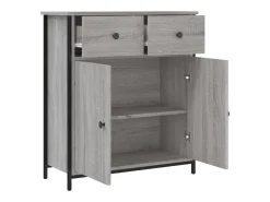 Aparador buffet cómoda armario unidad de almacenamiento organizador cocina salón salonsonoma 70 x 30 x 80 cm madera contrachapada gris 02_0036501
