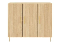 Aparador buffet cómoda armario unidad de almacenamiento organizador cocina salón salón Sonoma 90 x 34 x 80 cm madera contrachapada marrón 02_0031736
