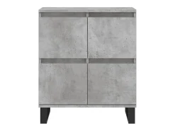 Aparador buffet cómoda armario mueble organizador cocina salón salón juego de 2 madera contrachapada gris 02_0036879