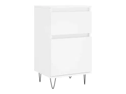 Aparador buffet cómoda armario mueble organizador cocina salón salón juego de 2 40 x 35 x 70 cm blanco madera contrachapada 02_0036660