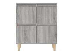 Aparador buffet cómoda armario unidad de almacenamiento organizador cocina salón salón Sonoma 60 x 35 x 70 cm madera contrachapada gris 02_0036402