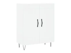 Aparador buffet cómoda armario mueble organizador cocina salón salón alto 69,5 x 34 x 180 cm madera contrachapada blanco 02_0032755