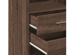 Aparador buffet cómoda armario mueble organizador cocina salón salón alto 45 x 42,5 x 124 cm madera contrachapada marrón 02_0033720