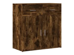 Aparador buffet cómoda armario mueble organizador cocina salón salón juego de 2 79 x 38 x 80 cm madera contrachapada marrón 02_0036749