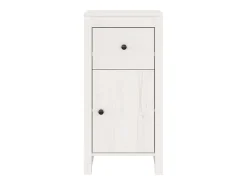 Aparador buffet cómoda armario mueble organizador cocina salón salón juego de 2 40 x 35 x 80 cm madera maciza de pino blanco 02_0036666