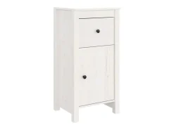 Aparador buffet cómoda armario mueble organizador cocina salón salón juego de 2 40 x 35 x 80 cm madera maciza de pino blanco 02_0036666