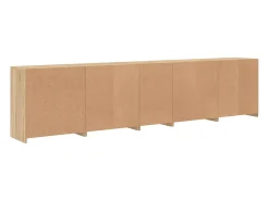Aparador buffet cómoda armario mueble organizador cocina salón salón con luces LED sonoma 283 x 37 x 67 cm marrón 02_0029956