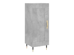 Aparador buffet cómoda armario mueble organizador cocina salón salón alto 34,5 x 34 x 180 cm madera contrachapada gris 02_0034273