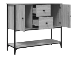 Aparador buffet cómoda armario unidad de almacenamiento organizador cocina salón salonsonoma 100 x 36 x 85 cm madera contrachapada gris 02_0036262