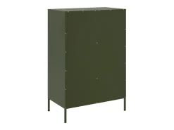 Aparador buffet cómoda armario mueble organizador cocina salón salón alto oliva 68 x 39 x 101,5 cm acero verde 02_0035648