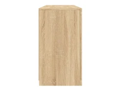 Aparador buffet cómoda armario mueble organizador cocina salón salón con luces LED sonoma 142,5 x 37 x 67 cm marrón 02_0029938