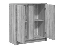 Aparador buffet cómoda armario mueble organizador cocina salón salón con Sonoma LED 77 x 34 x 85 cm madera contrachapada gris 02_0029824