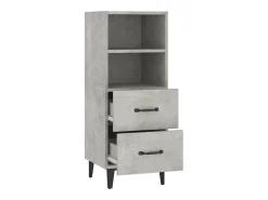 Aparador buffet cómoda armario mueble organizador cocina salón salón 34,5 x 34 x 90 cm madera contrachapada gris 02_0031908