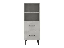 Aparador buffet cómoda armario mueble organizador cocina salón salón 34,5 x 34 x 90 cm madera contrachapada gris 02_0031908