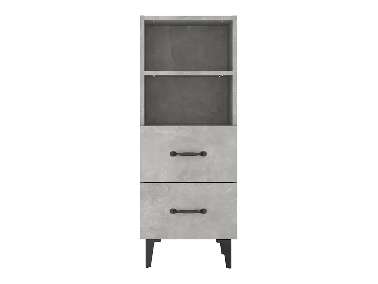 Aparador buffet cómoda armario mueble organizador cocina salón salón 34,5 x 34 x 90 cm madera contrachapada gris 02_0031908