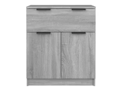 Aparador buffet cómoda armario unidad de almacenamiento organizador cocina salón salonsonoma 60 x 30 x 70 cm madera contrachapada gris 02_0036378