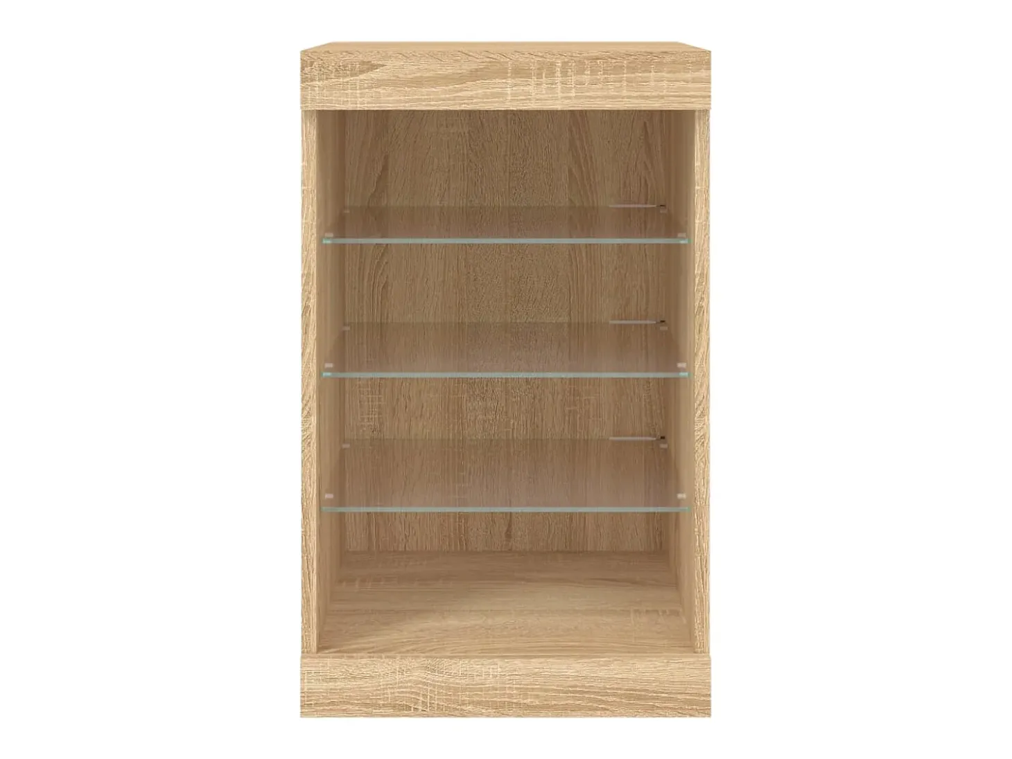 Aparador buffet cómoda armario mueble organizador cocina salón salón con luces LED sonoma 41 x 37 x 67 cm marrón 02_0029962