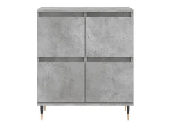 Aparador buffet cómoda armario mueble organizador cocina salón salón 3 piezas madera contrachapada gris 02_0037136
