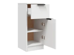 Aparador buffet cómoda armario mueble organizador cocina salón salón juego de 2 30 x 30 x 70 cm blanco madera contrachapada 02_0036650