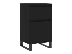 Aparador buffet cómoda armario mueble organizador cocina salón salón juego de 2 40 x 35 x 70 cm madera contrachapada negra 02_0036902