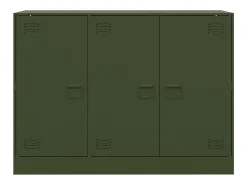 Aparador buffet cómoda armario mueble organizador cocina salón salón oliva 99 x 39 x 73 cm verde acero 02_0036594