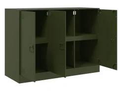 Aparador buffet cómoda armario mueble organizador cocina salón salón oliva 99 x 39 x 73 cm verde acero 02_0036594