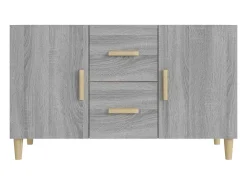 Aparador buffet cómoda armario unidad de almacenamiento organizador cocina salón salón Sonoma 100 x 36 x 60 cm madera contrachapada gris 02_0036254