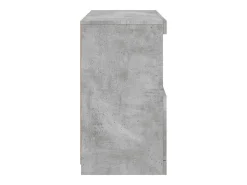 Aparador buffet cómoda armario mueble organizador cocina salón salón con luces LED 60 x 37 x 67 cm gris 02_0030005