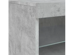 Aparador buffet cómoda armario mueble organizador cocina salón salón con luces LED 60 x 37 x 67 cm gris 02_0030005