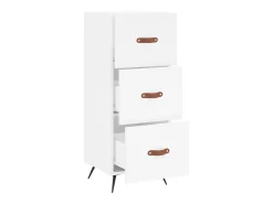 Aparador buffet cómoda armario mueble organizador cocina salón salón 34,5 x 34 x 90 cm madera contrachapada blanco 02_0030266