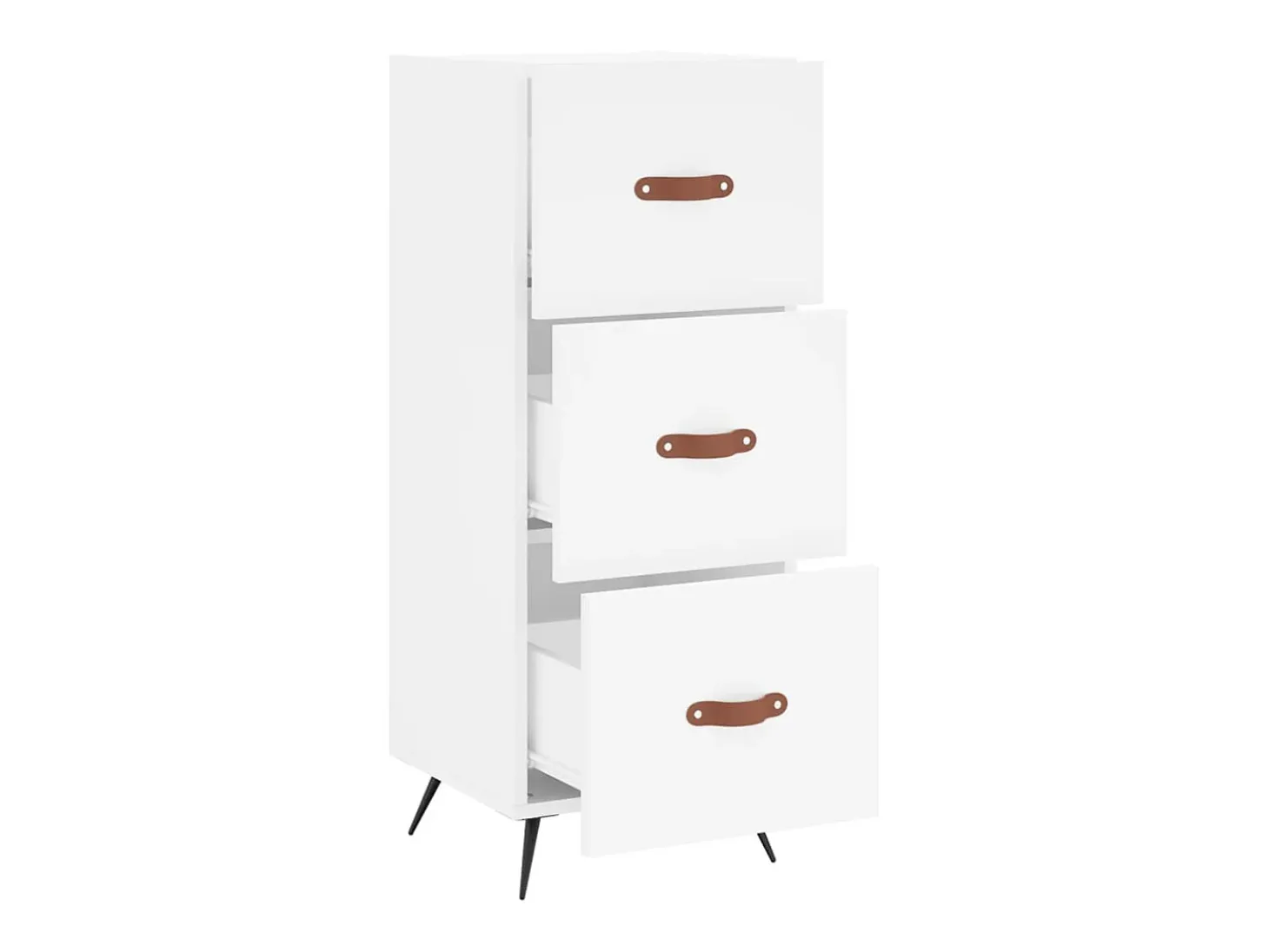 Aparador buffet cómoda armario mueble organizador cocina salón salón 34,5 x 34 x 90 cm madera contrachapada blanco 02_0030266