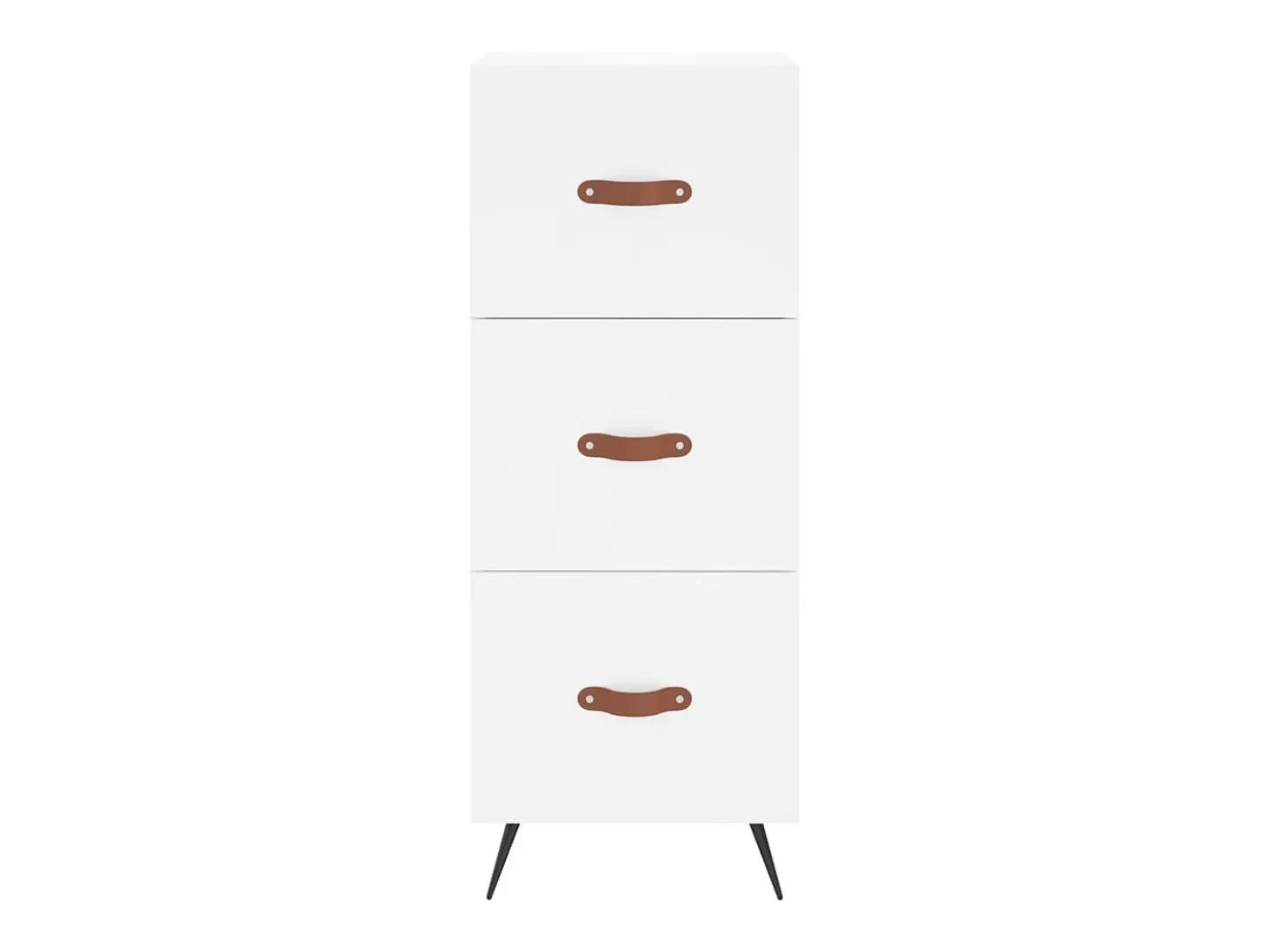 Aparador buffet cómoda armario mueble organizador cocina salón salón 34,5 x 34 x 90 cm madera contrachapada blanco 02_0030266