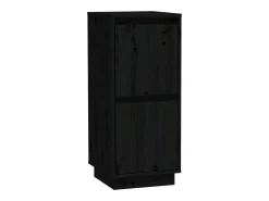 Aparador buffet cómoda armario unidad de almacenamiento organizador cocina salón salón juego de 2 31,5 x 34 x 75 cm madera maciza de pino negro 02_0036895
