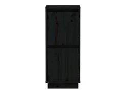 Aparador buffet cómoda armario unidad de almacenamiento organizador cocina salón salón juego de 2 31,5 x 34 x 75 cm madera maciza de pino negro 02_0036895